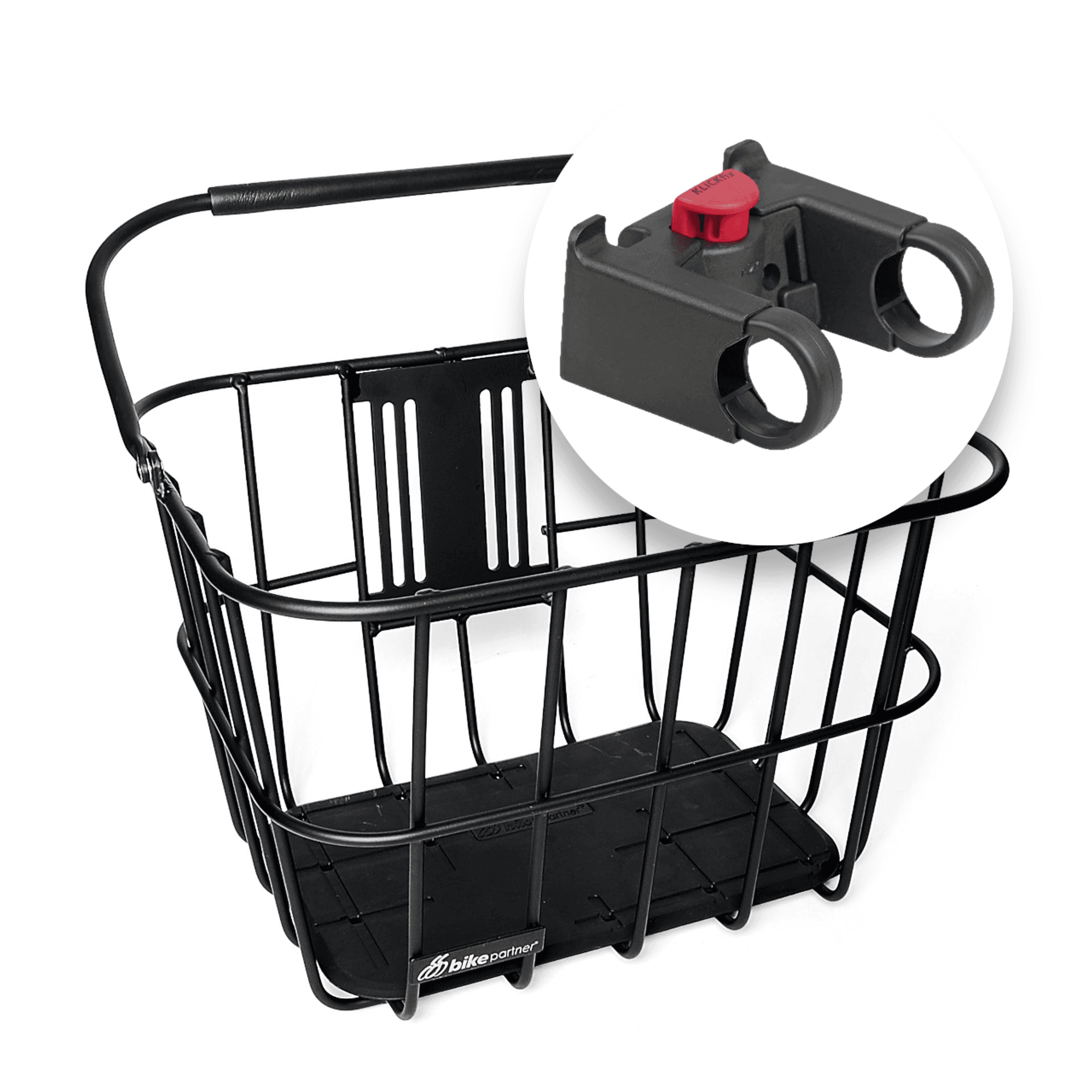 BikePartner Skagen Kurv med Klickfix (45x31x21 cm) + Klickfix Lenker Adapter til Normal Cykel